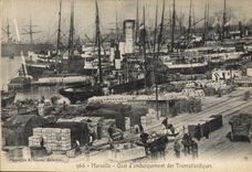 CPA Marseille Quai d'Embarquement des Transatlantiques 