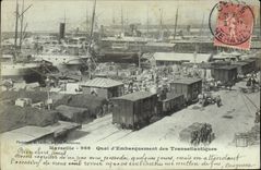 CPA Marseille Quai d'Embarquement des Transatlantiques 