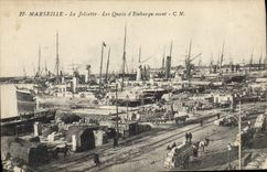 CPA Marseille la Joliette les Quais d'Embarquement 