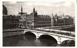 CPA Paris en Flanant le palais de justice et le pont au change 