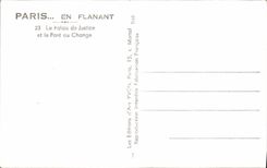 CPA Paris en Flanant le palais de justice et le pont au change 