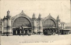 CPA Tours i et L la gare 