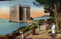 CPA Cannes vieux chateau Ile St Hanorat 
