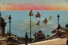 CPA Monte carlo les terrasses et Regates 