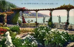 CPA La Cote d'Azur un coin de Jardin 