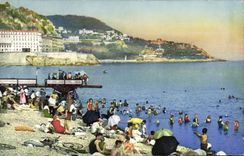 CPA Nice vue sur le Mont Boron Bains de Mer 