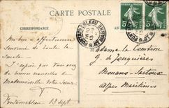 CPA Palais de Fontainebleau Escalier du Fer a Cheval et facade sur le Chateau 