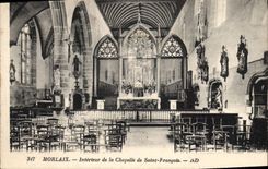 CPA Morlaix Interieur de la Chapelle de St Francois 