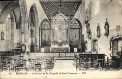 CPA Morlaix Interieur de la Chapelle de St Francois 