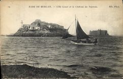 CPA Rade de Morlaix L'Ile Louet et le Chateau du Taureau 