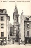 CPA Morlaix Le Clocher et le Calvaire de l'Eglise St Melaine 