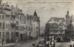 CPA Morlaix Vieilles Maisons le Pont d'Aiguillon et la Tour d'Argent 