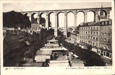 CPA Morlaix Le Viaduc Stand Buffalo Crempe Eclipse