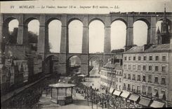 CPA Morlaix Le Viaduc Train