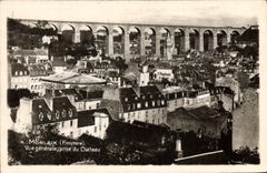 CPA Morlaix Finistere Vue generale prise du Chateau 