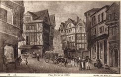 CPA Morlaix Place Carnot en 1815