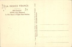 CPA Bretagne Morlaix Finistere La Rue Basse et l'Eglise St Mathieu 