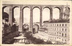 CPA Morlaix La Place Thiers et le Viaduc 