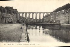 CPA Morlaix Le Pont Tournant et le Viaduc 