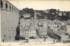 CPA Morlaix Profil du Viaduc et Quartier St Melaine 