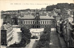 CPA Morlaix La Place Thiers le Kiosque et l'Hotel de Ville 