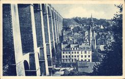 CPA Morlaix Le Viaduc et l'Eglise St Melaine 
