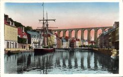 CPA Morlaix le Viaduc et le Rassin 