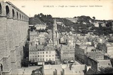 CPA Morlaix Profil du Viaduc et Quartier St Melaine 