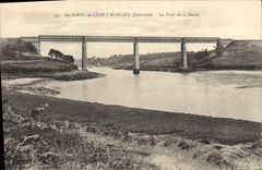 CPA De St Pol de Leon a Morlaix Finistere Le Pont de la Penze 