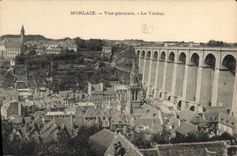 CPA Morlaix Vue generale Le Viaduc 