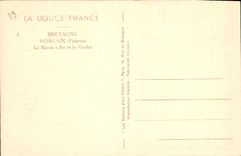 CPA La Douce France Bretagne Morlaix Finistere Le Bassin a flot et le Viaduc Bateau