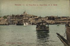 CPA Marseille Le Vieux Port et Notre Dame de la Garde 