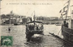 CPA Marseille Le Vieux Port Traversee du Bateau Mouche 