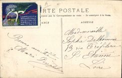 CPA Marseille Les Pierres Plates et le Phare Ste Marie Vignette Exposition international Electricite