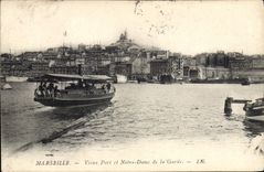 CPA Marseille Vieux Port et Notre Dame de la Garde 