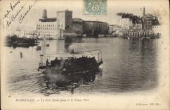 CPA Marseille Le Fort Saint Jean et le Vieux Port 