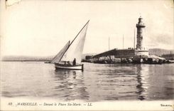 CPA Marseille Devant le Phare Ste Marie 