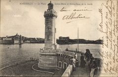 CPA Marseille le Phare Sainte Marie et Notre Dame de la Garde 