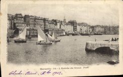 CPA Marseille l'entree du vieux port 