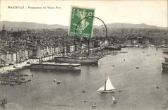 CPA Marseille Perspective du vieux port 
