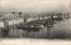 CPA Marseille Panorama du Quai du port 