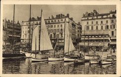 CPA Restaurant Basso Marseille un coin du Vieux port 