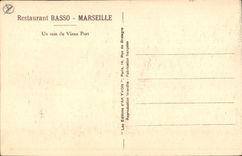 CPA Restaurant Basso Marseille un coin du Vieux port 