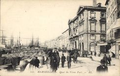 CPA Marseille Quai du vieux port 