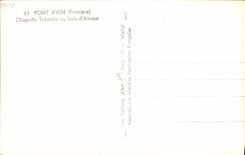 CPA Pont Aven Finistere Chapelle Tremalo Au bois d'Amour