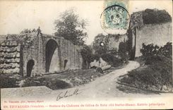 CPA Tiffauges Vendee Ruines du Chateau de Gilles de Retz Barbe Bleue 