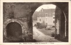 CPA Feole Vendee chateau de l'Aubraye l'entree 