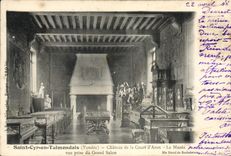 CPA Saint Cyr en Talmondais Vendee chateau de la Court d'Aron le Musee vue prise du grand Salon 