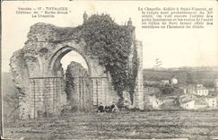 CPA Vendee Tiffaugues chateau de Barbe Bleue la chapelle 