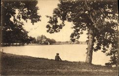 CPA Chaigneau Mouchamps Etang du Parc Soubise et la foret Henri de Nivaree quand il guerrovait en Po
